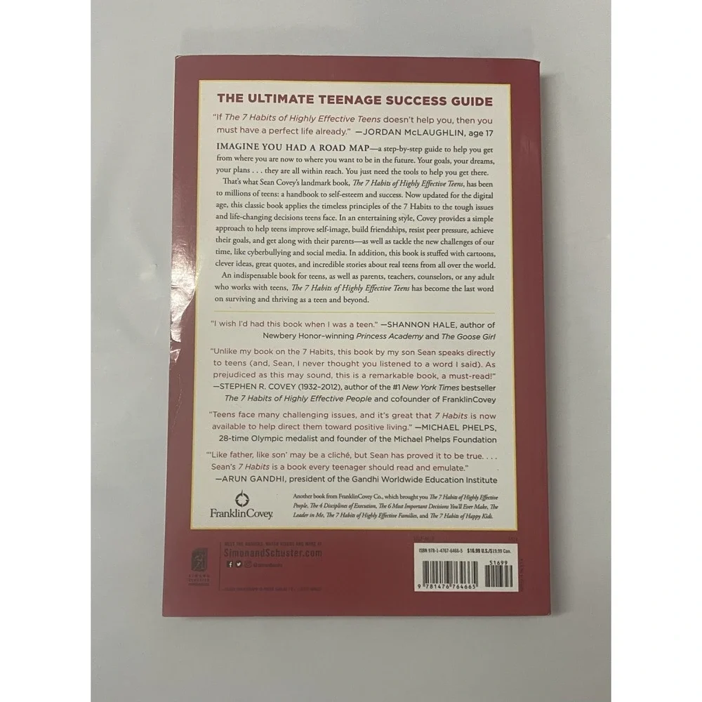 THE 7 HABITS OF HIGHLY EFFECTIVE TEENS SEAN COVEY UPDATED DIGITAL AGE PAPERBACK
